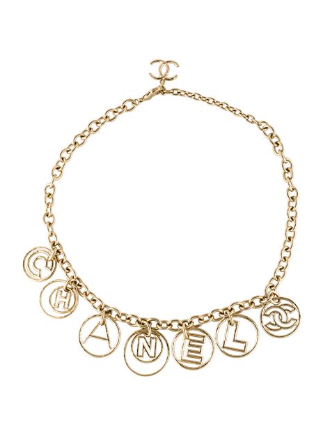 chanel letter necklace